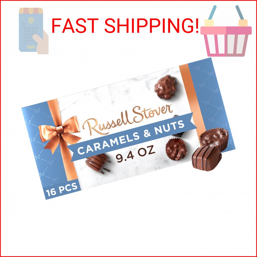 Russell Stover Caramel and Nuts in Milk and Dark Chocolate, Mother’s Day Chocola