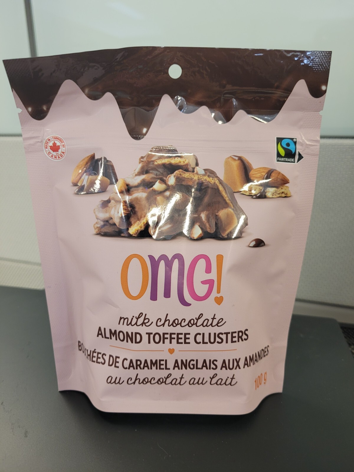 OMG! Milk Chocolate Almond Toffee Clusters 300g Bag CANADIAN Omgs / OMG’s