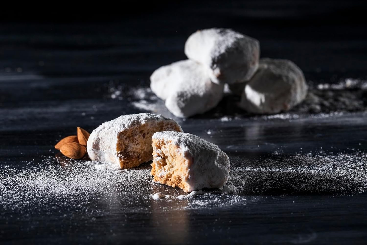 Greek Handmade Kourabie Cookies with Whole Almonds 450g / 15.8oz Traditional
