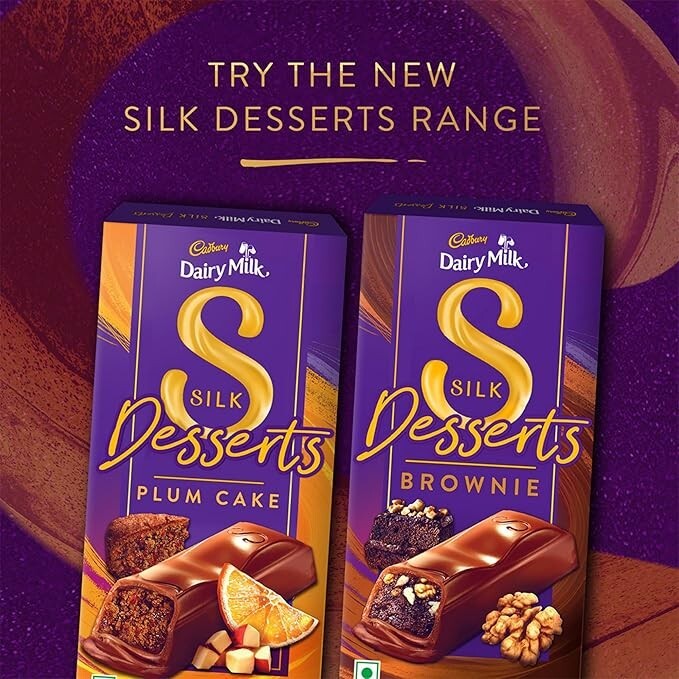 Cadbury Dairy Milk Silk Desserts Walnut Brownie Chocolate Bar,70 Gram FAST SHIPP