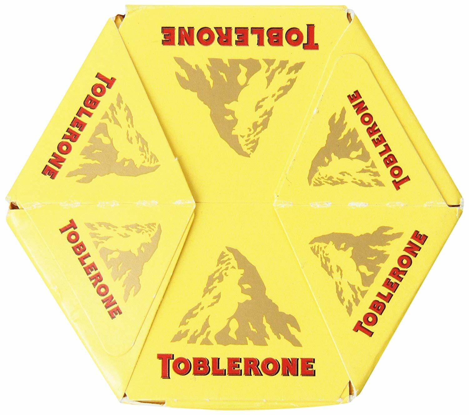 Toblerone Swiss Milk Chocolate Bars candy with Honey and Almond Nougat (12 bars)