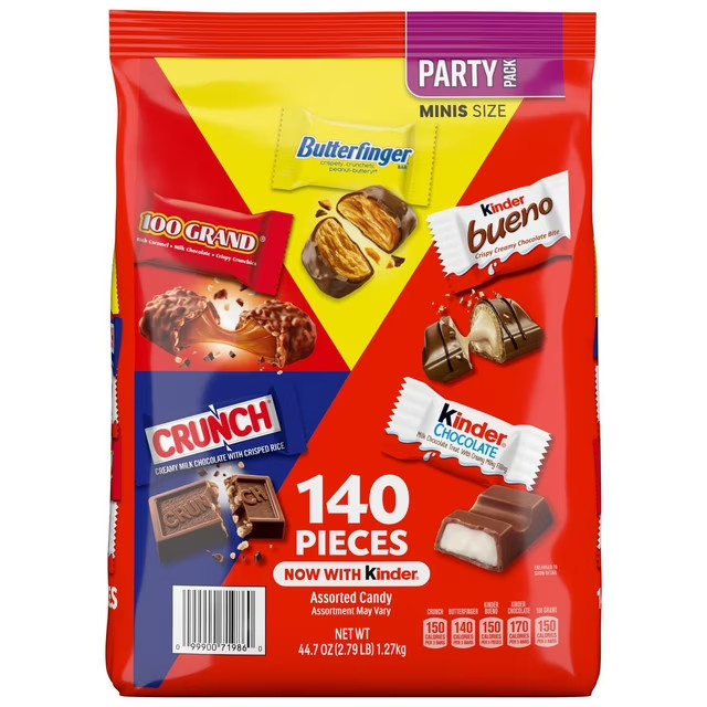 Bulk Chocolate Candy Variety Pack 140 Pieces Minis Size Party Mix Fast shipping