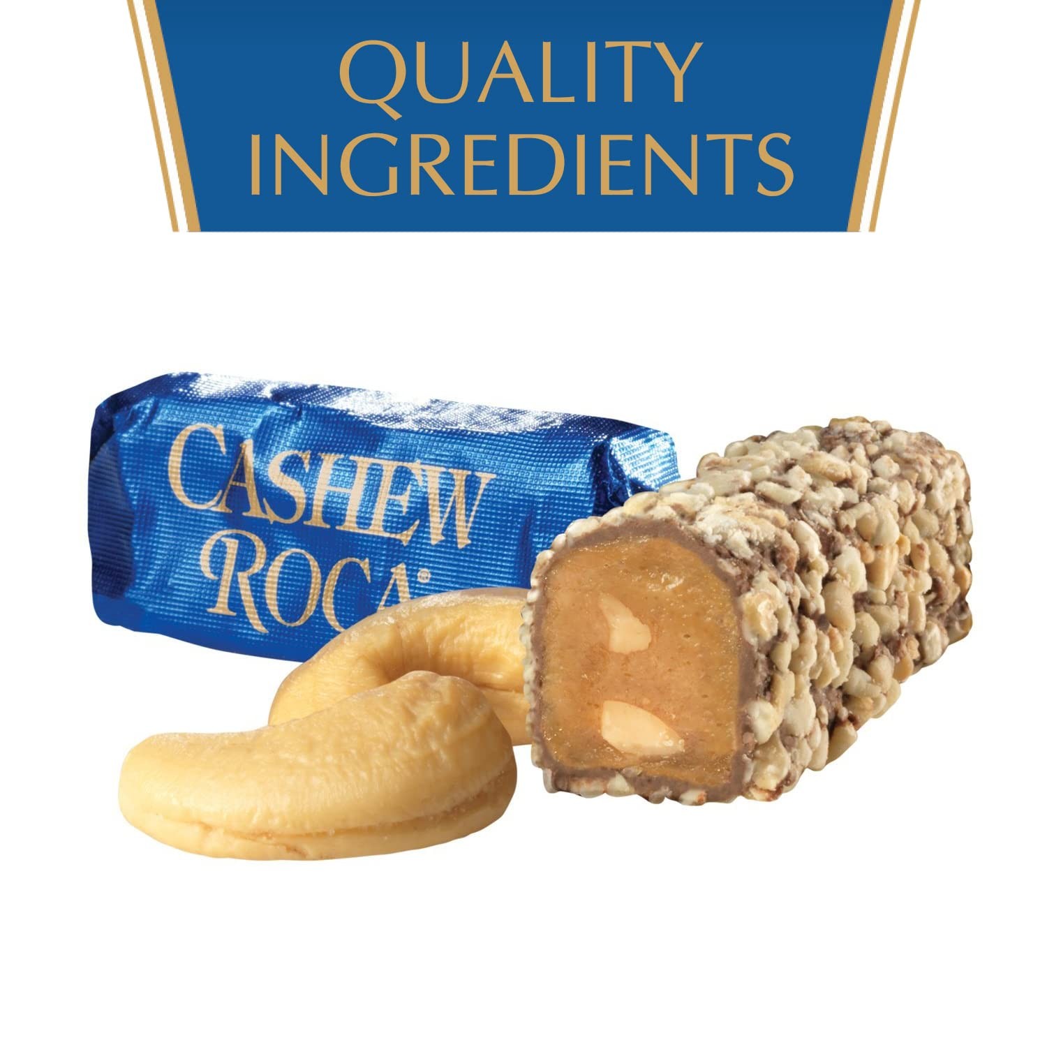 Cashew Roca Buttercrunch Toffee Canister – Individually Wrapped Treats