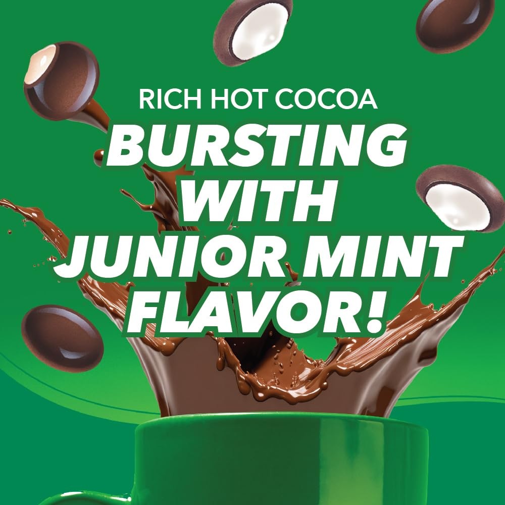 Tootsie Roll Junior Mints Hot Cocoa Pods, Compatible with Keurig K Cup Brewers,