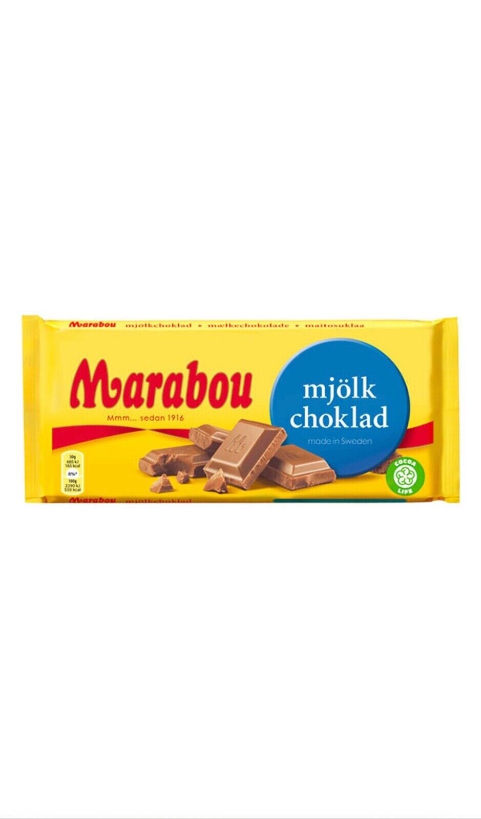Marabou Milk Chocolate Bar Many Flavors 185-200 gram Made in Sweden