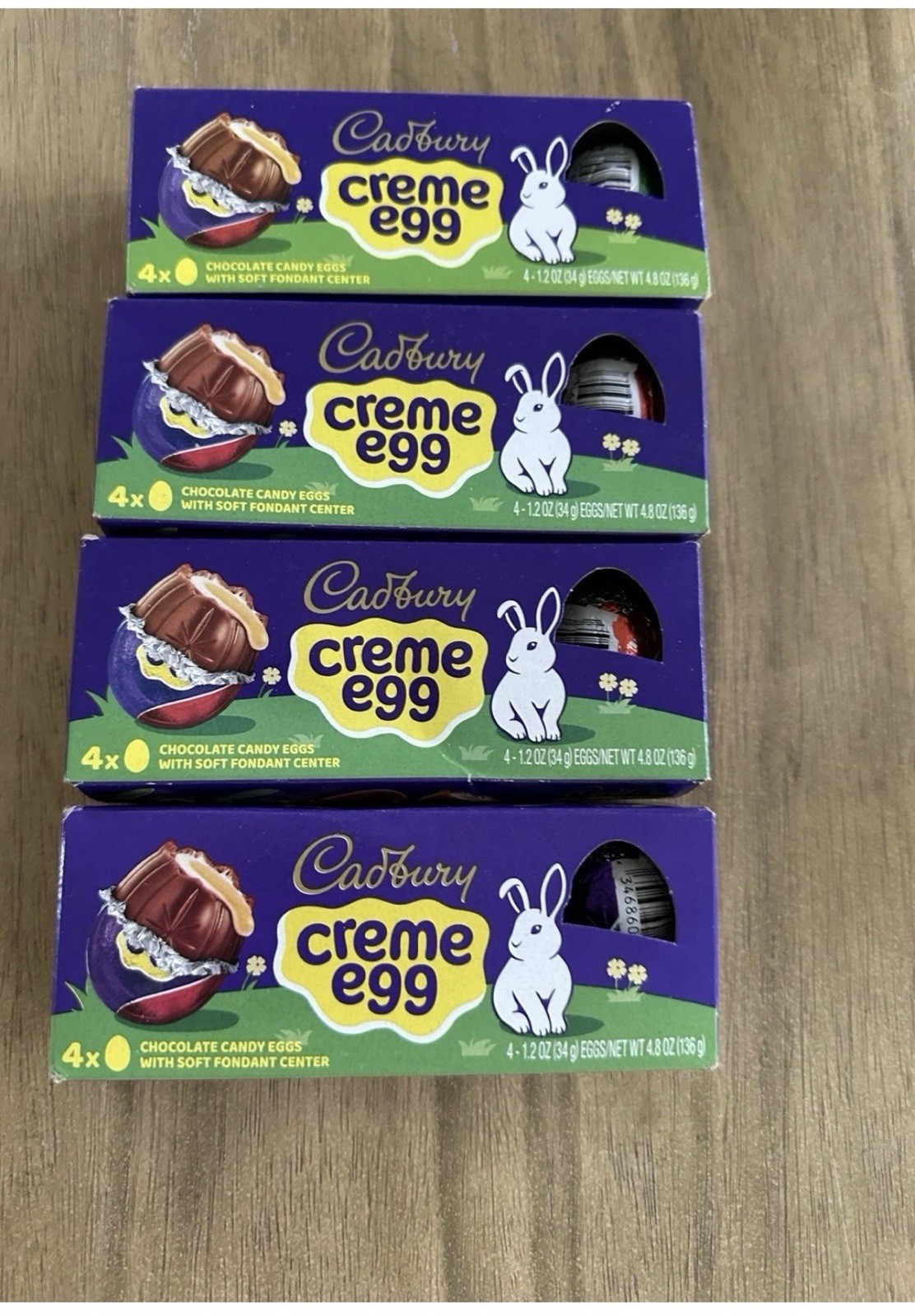 4 Pack Cadbury Creme Egg Exp 07/26 Chocolate Candy 4 Ct Boxes 16 Eggs Total
