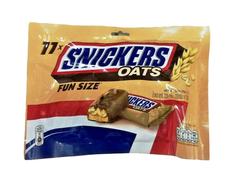 SNICKERS Oats Peanut Chocolate Bar Fun Size Pack 220g – 20g X 11 Small Packets