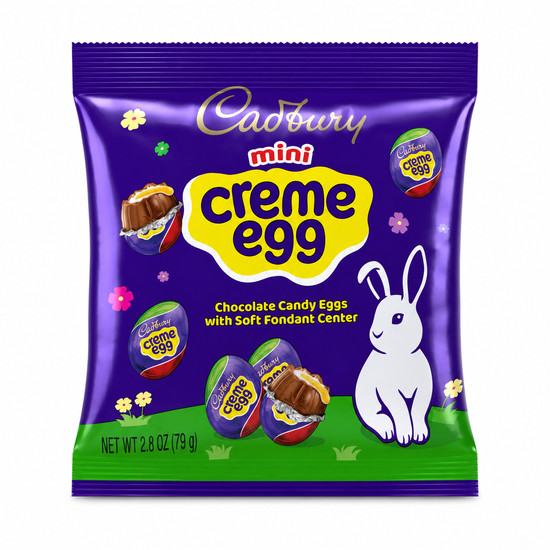 Cadbury Mini Creme Egg Milk Chocolate Easter Candy Eggs Bag 2.8 Oz Treats