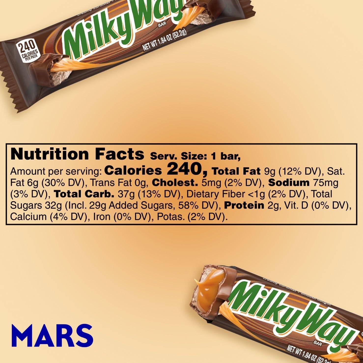 MilkyWay Candy Milk Chocolate Bars Bulk Pack, Full Size, 1.84 oz Pack of 36)
