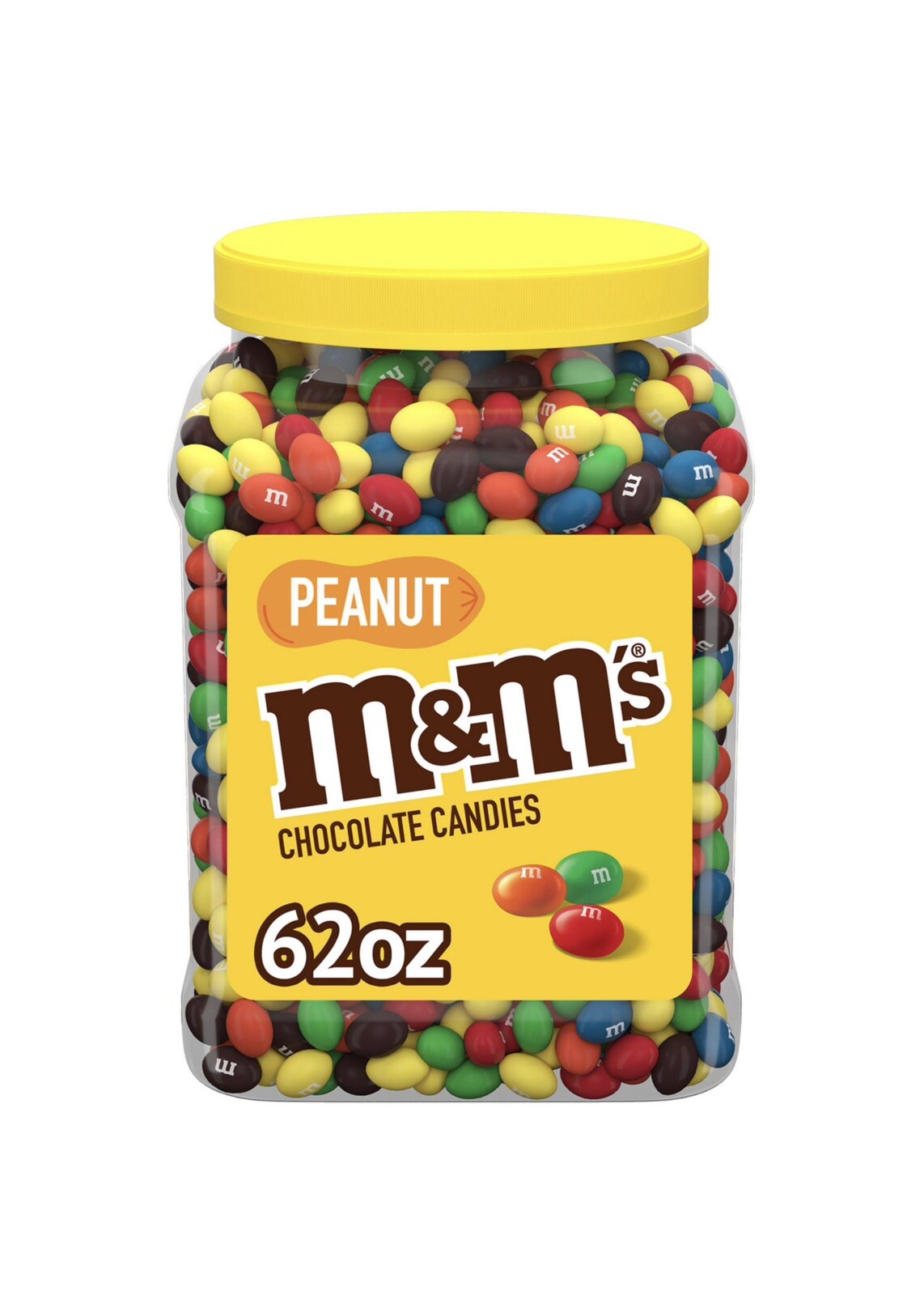 M&M’S Peanut Milk Chocolate Candy Bulk Jar (62 oz.)