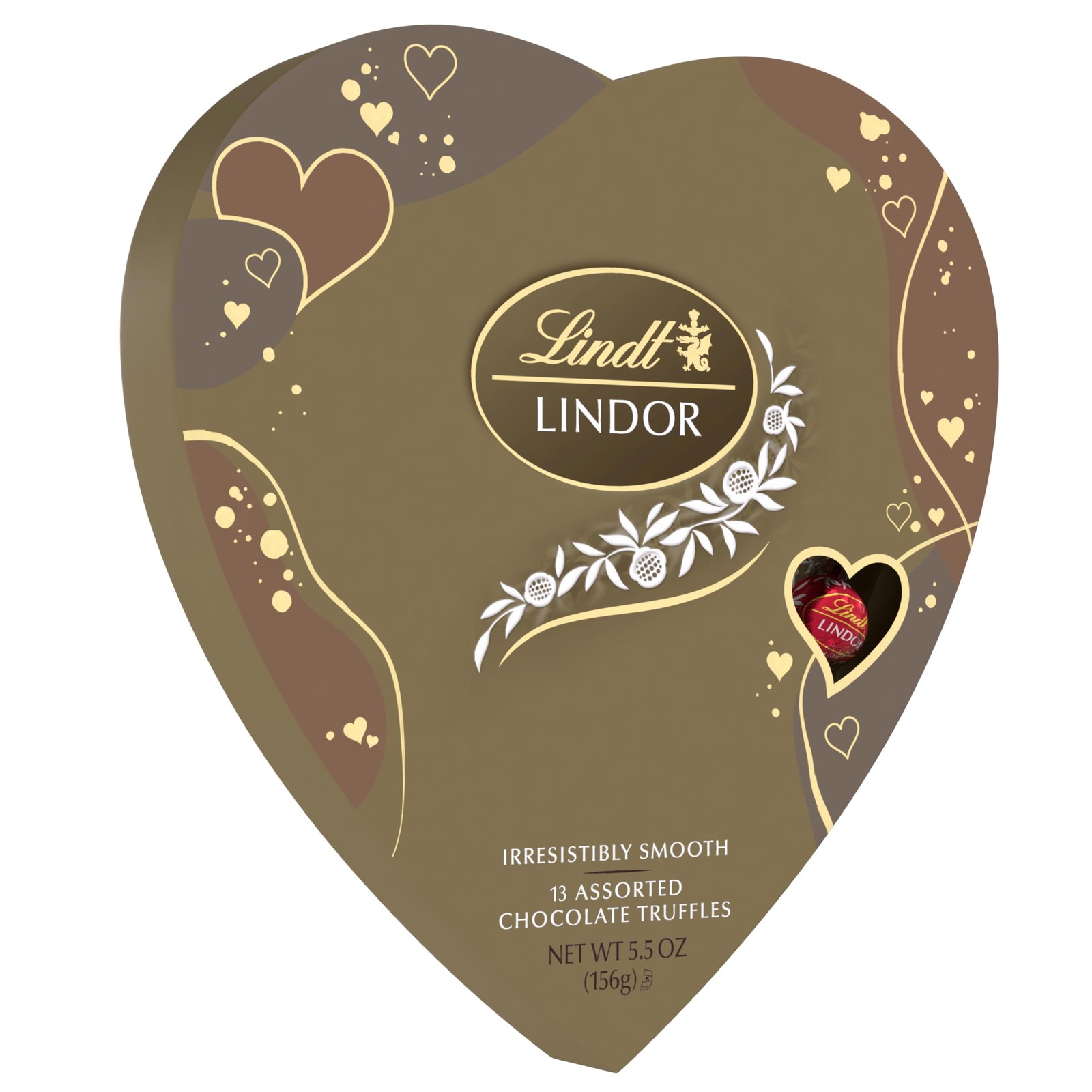 Lindt LINDOR Assorted Chocolate Candy Truffles Heart, 5.5 Ounce (Pack of 1)