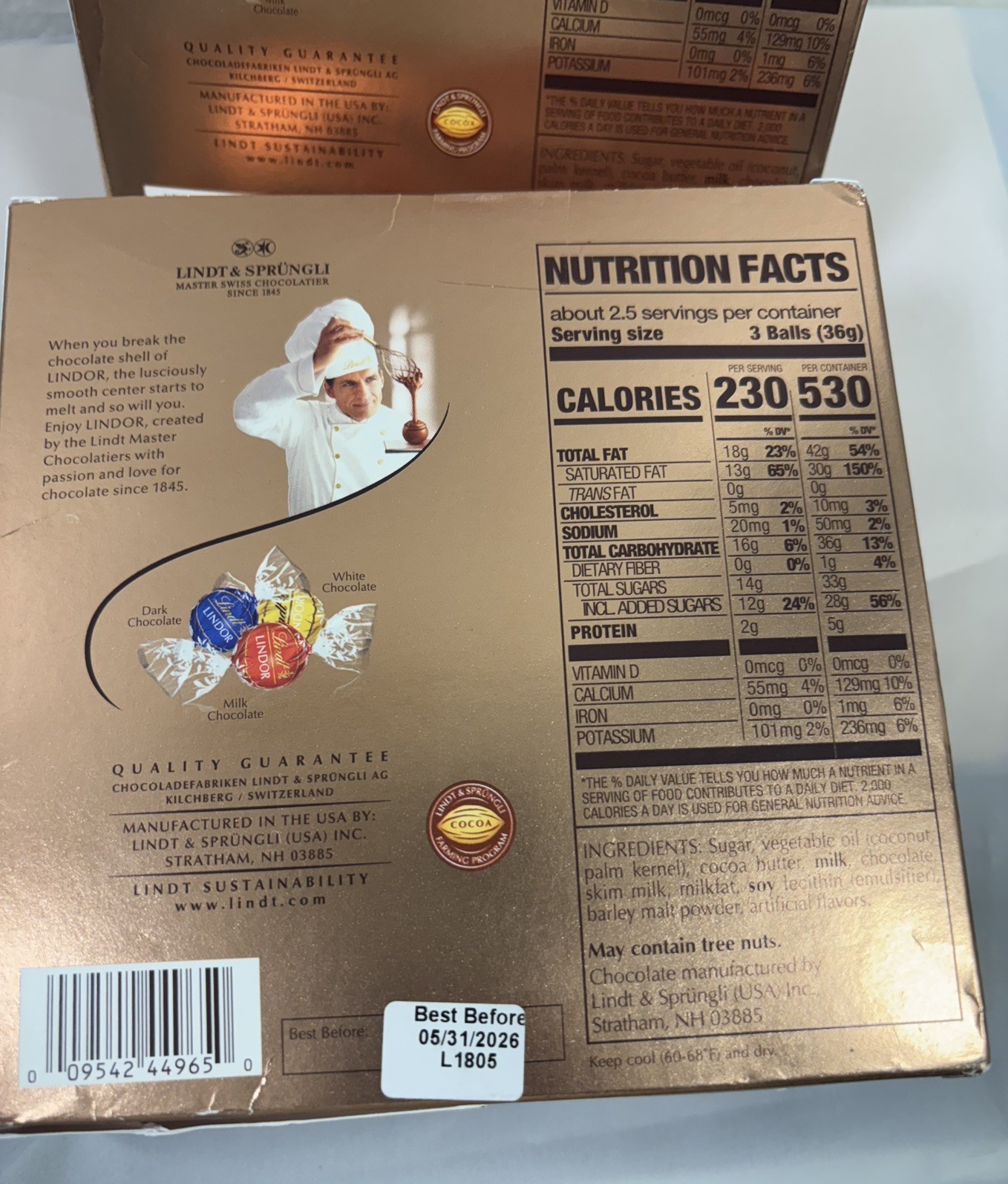 Luxury Lindor Chocolate Truffles Assorted 7 Pieces in Each Box (lot of 3) T-1
