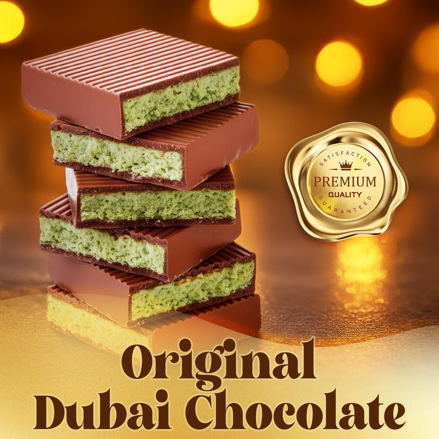 Dubai Chocolate Bar ‒ 2.3 Oz | Milky Crispy Chocolate with Crunchy Kunafa & Rich