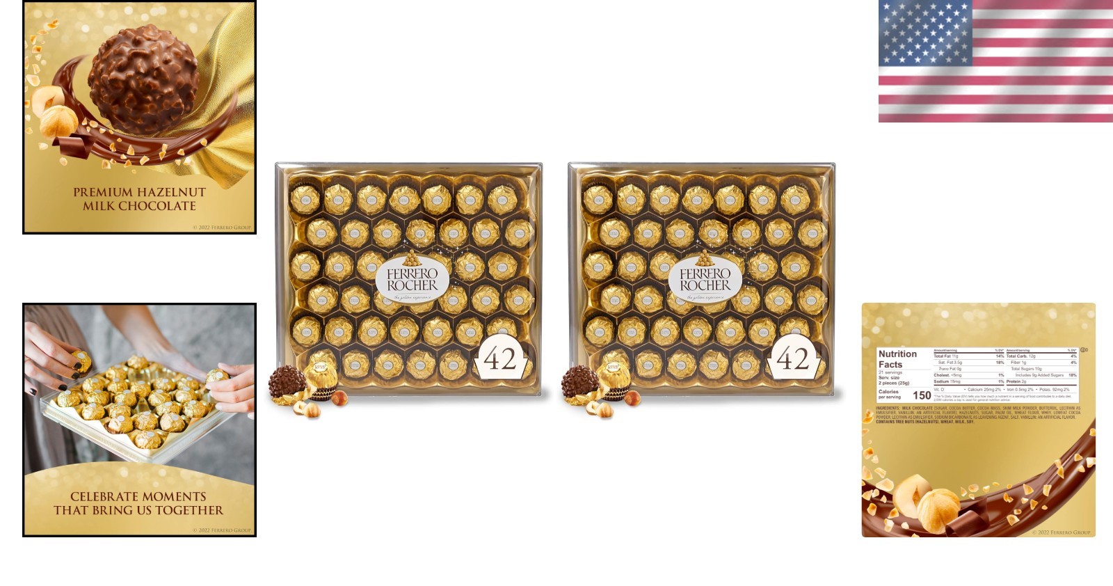 Gourmet Hazelnut Milk Chocolates, 42 Individually Wrapped