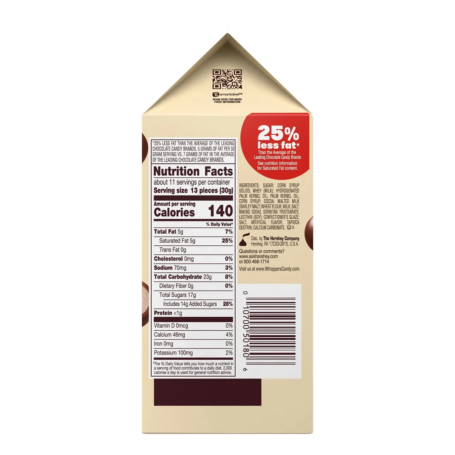 ( 2Pack) WHOPPERS The Original Malted Milk Balls, Movie Snack, Candy 12 oz…