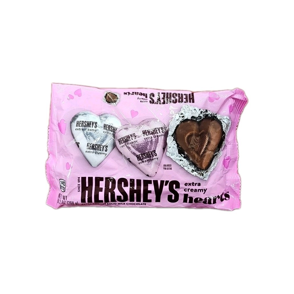 New Lot Of 4Packs Hershey’s Extra Creamy Solid Milk Chocolate Hearts 260g Each