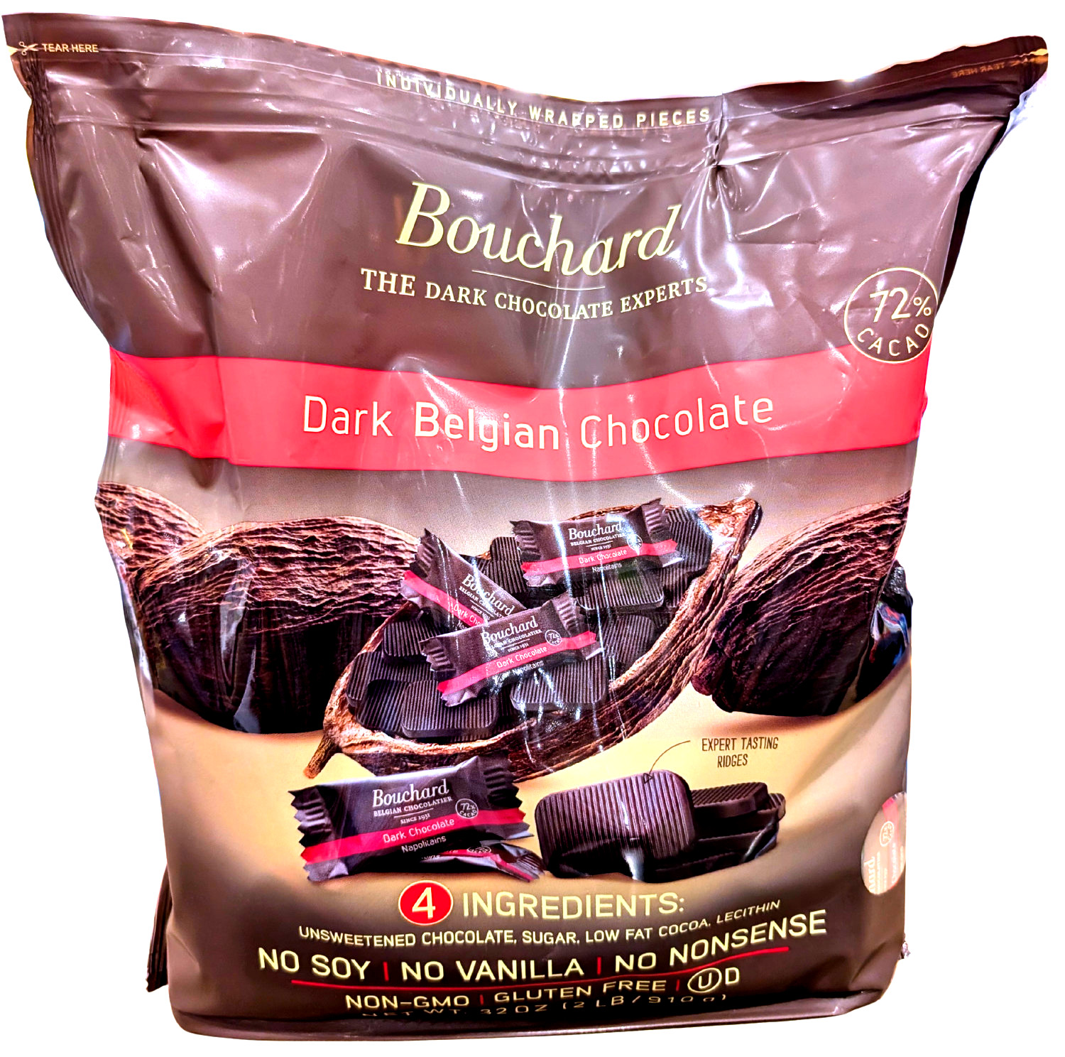 Bouchard Dark Belgian Chocolate 32 Ounce Bag EXP 08/2027