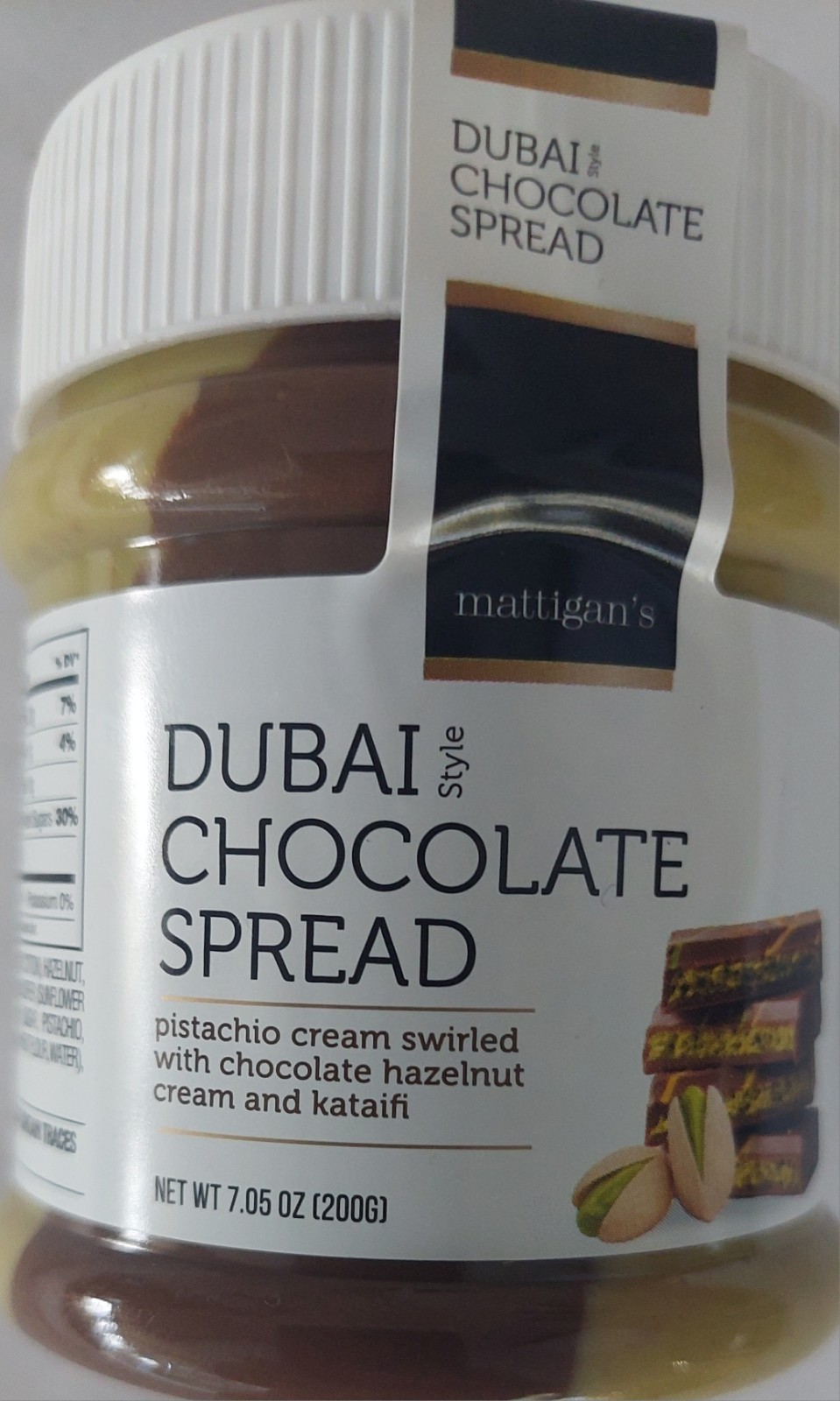 Mattigan’s Dubai Style Chocolate Spread, Pistachio Cream with Kataifi & Hazelnut