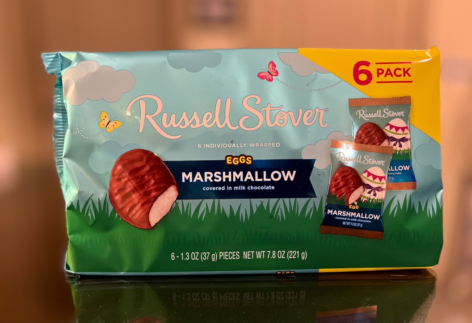 RUSSELL STOVER Easter Marshmallow Milk Chocolate Eggs 7.8oz (six eggs)