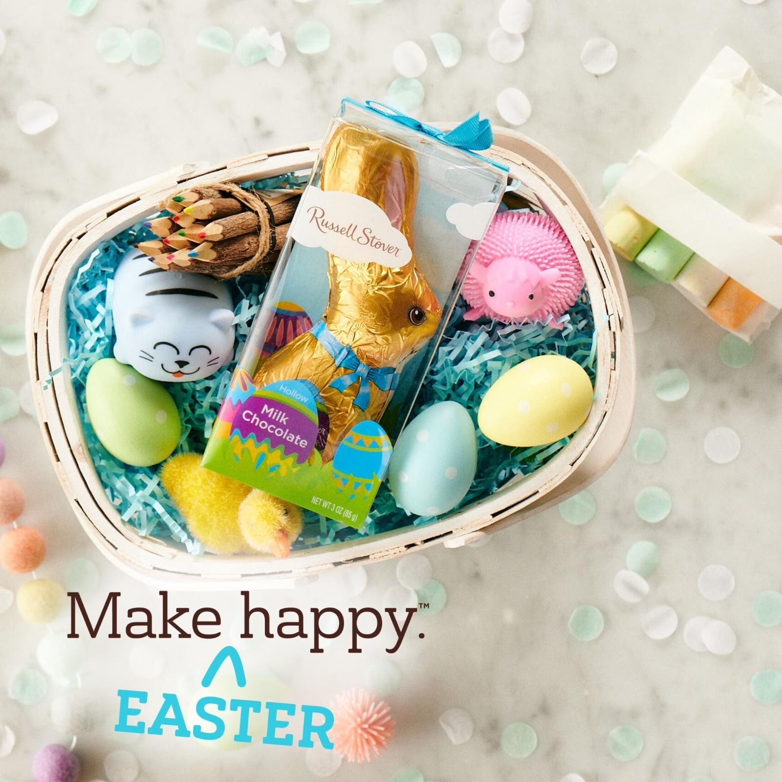 Russell Stover Hollow Milk Chocolate Easter Bunny Candy Rabbit 3 Oz Boxed