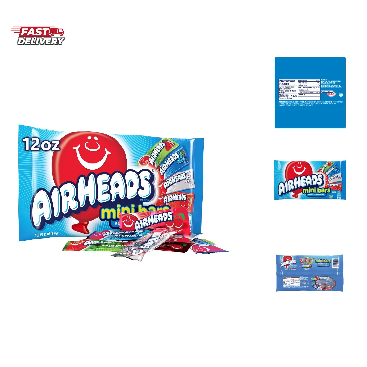 Candy Mini Bars, Assorted Flavors, Individually Wrapped Bars, Non Melting, Pa…