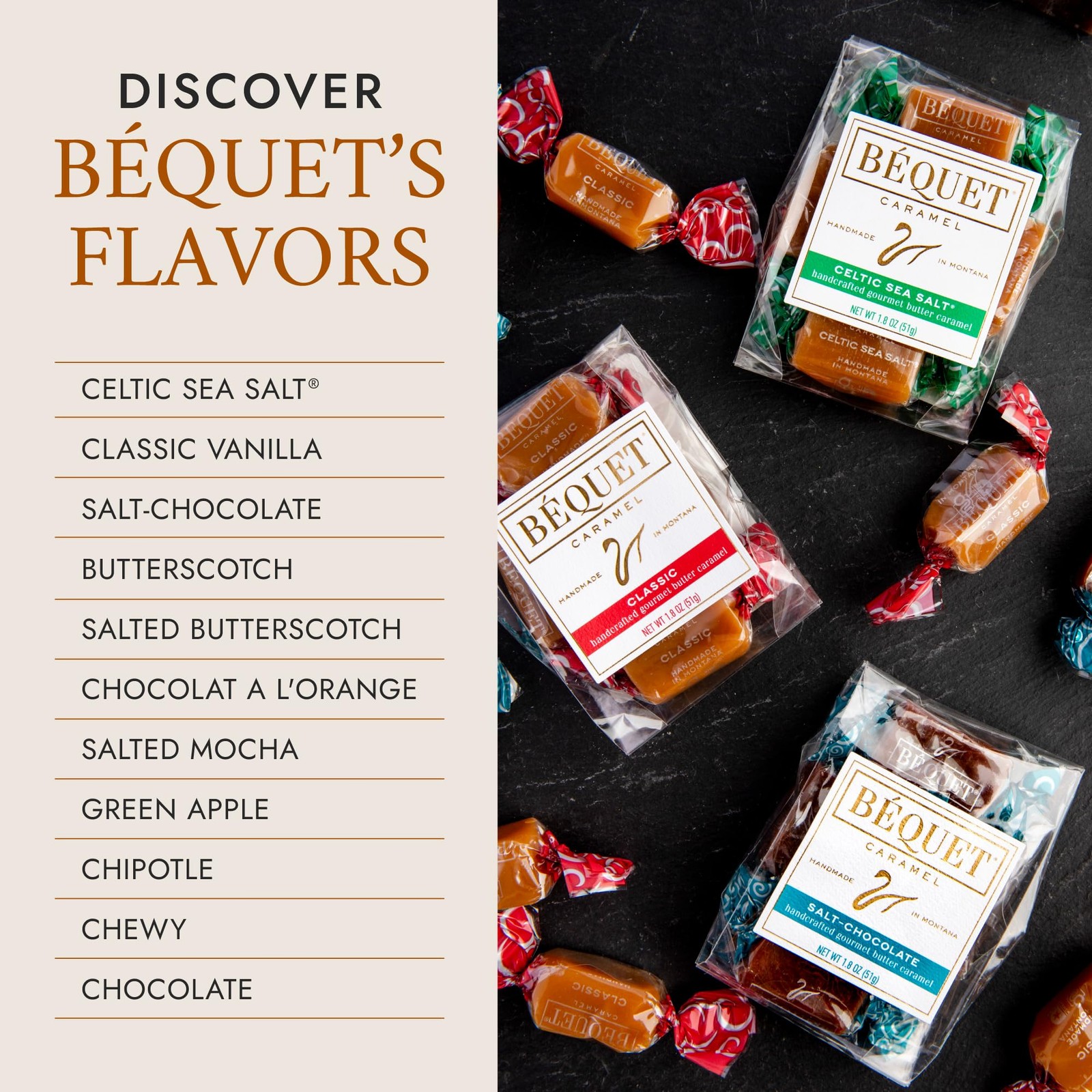 Celtic Sea Salt Caramels – Soft, Individually Wrapped Gourmet Caramel Candy, …