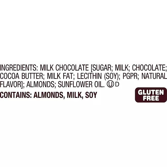 HERSHEY’S Milk Chocolate with Whole Almonds Candy Bars, 1.45 oz, 36 Count