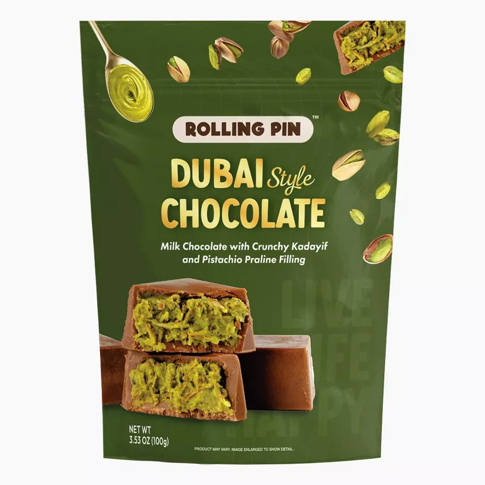Rolling Pin Dubai Style Chocolate with Pistachio & Kataifi Praline NET WT (100g)