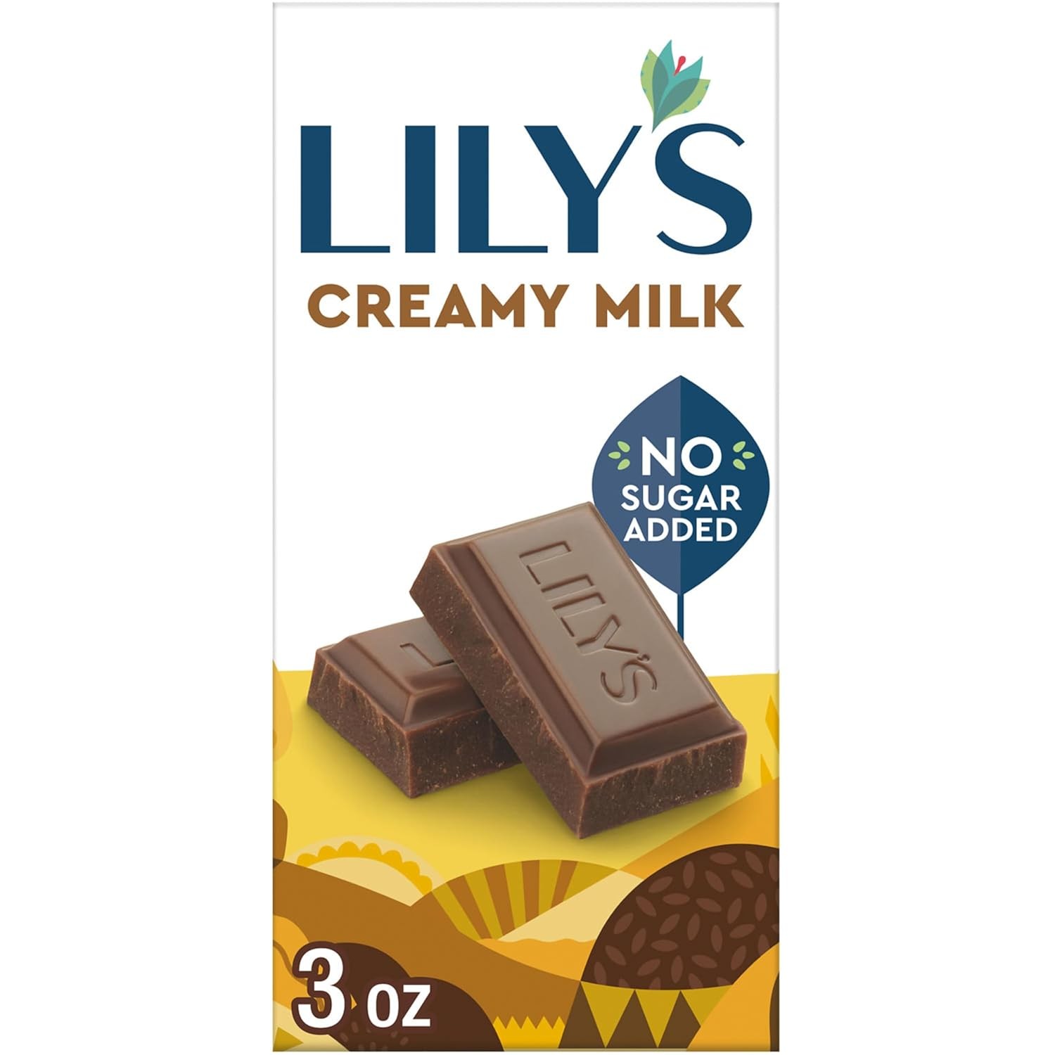 No Sugar Added Milk Chocolate Bar 3 oz LILY’S Creamy Milk Chocolate Style