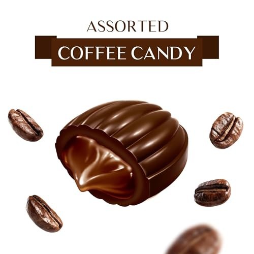 Assorted Coffee Candy – 2.2 lb Bulk Bag, Espresso, Macchiato, Cappuccino Flavors