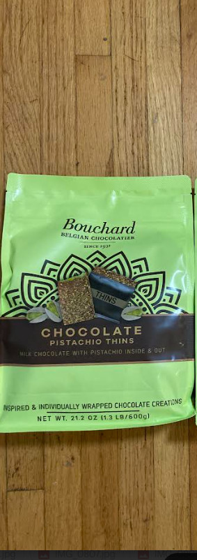 21.2 oz ​Bouchard Dubai Chocolate Pistachio thins milk chocolate + pistachios