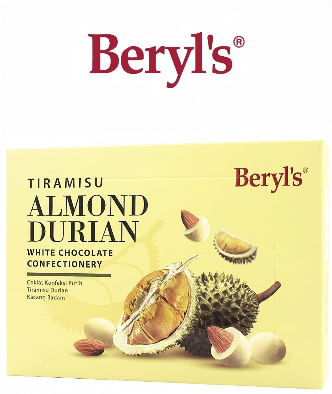 Beryls Tiramisu Almond Durian White Chocolate 2 Pack 300g Halal Malaysian Sweets