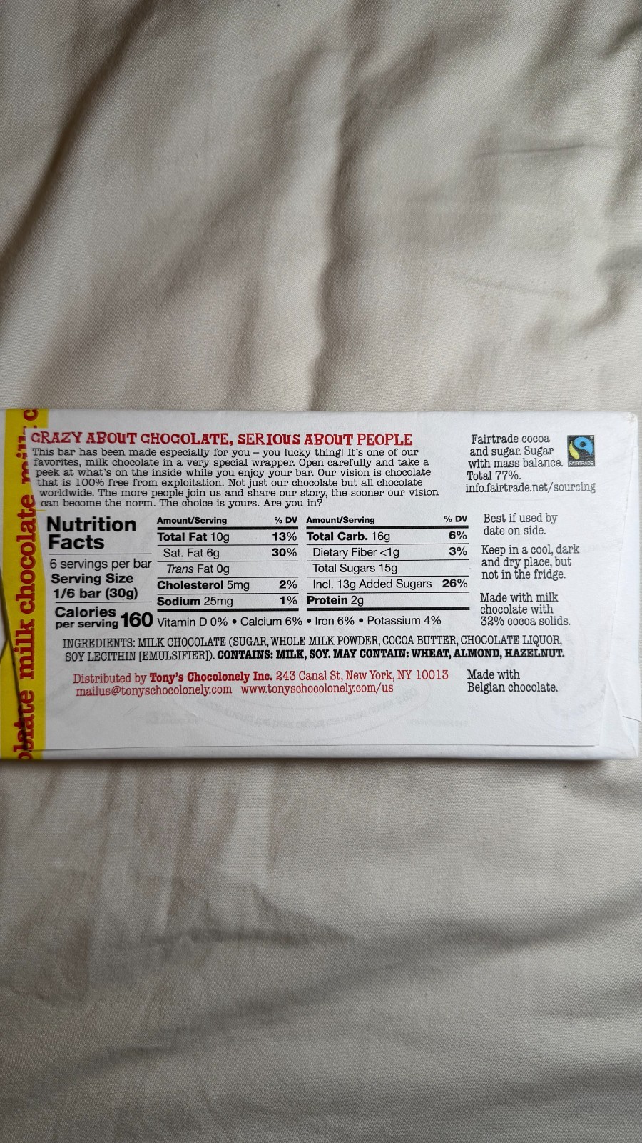 Google Search Bar Tony’s Chocolonely Collab LIMITED EDITION (Exp 2027)