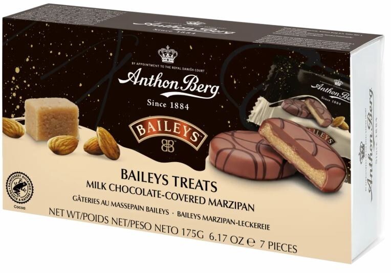 Anthon Berg Marsipantårtor Baileys 7-Piece 175g | Milk Chocolate & Marzipan