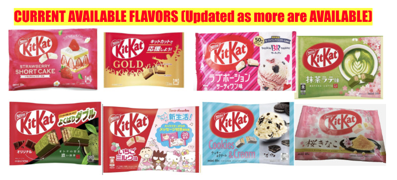 2024 RELEASE Japanese KitKat Flavors Sanrio Matcha Baskin Robbins Cookies &Cream