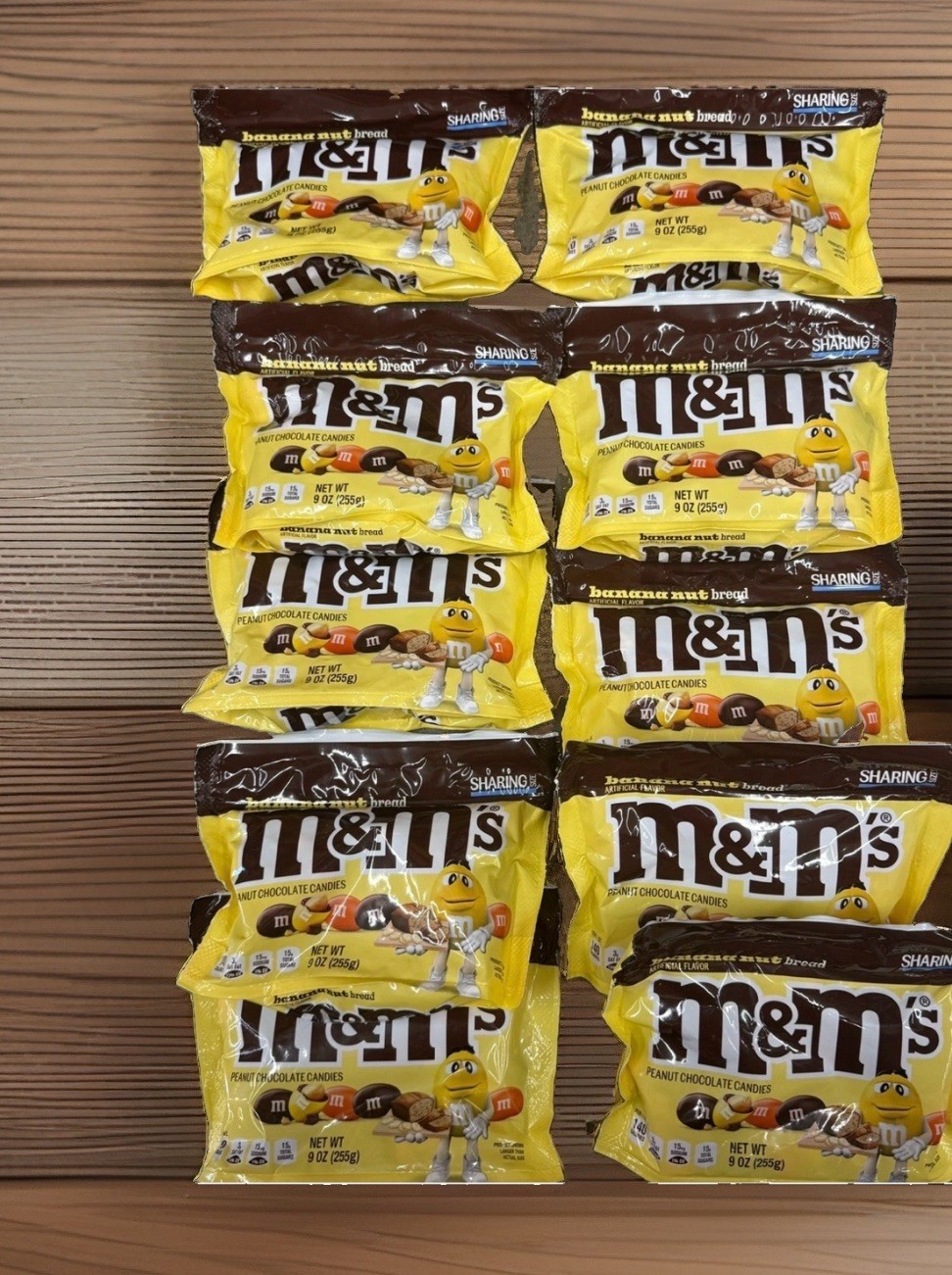 10 x Bags M&M’s Banana Nut 9oz Sharing Size Bags – Limited Edition BB 03/2027