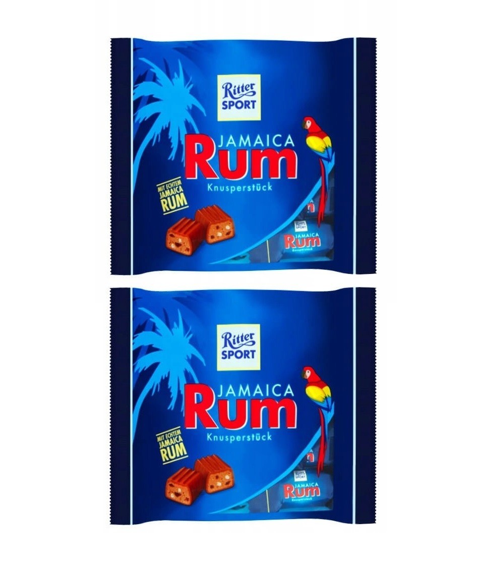 2Pcs RITTER SPORT Jamaica Rum German Chocolate Bars Sweets 2x200g