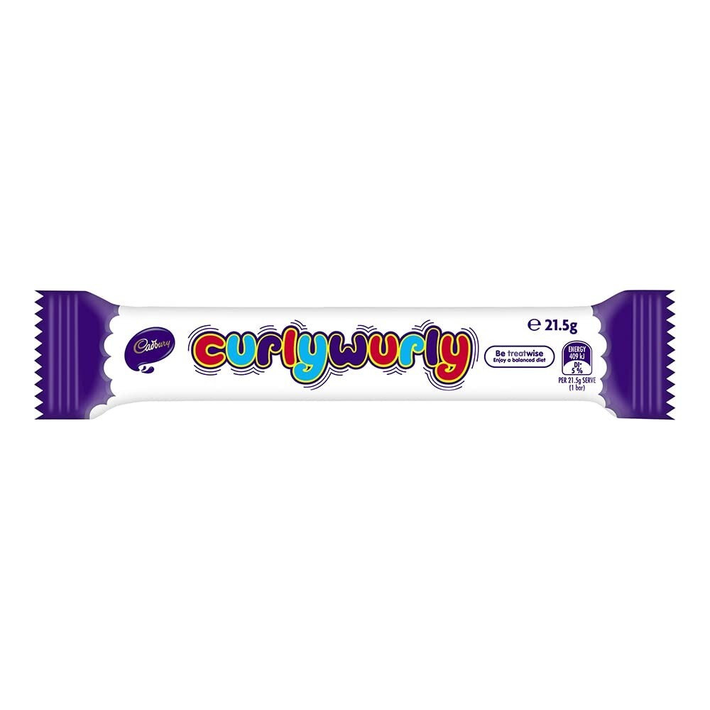 10-Bar Cadbury Curly Wurly British Milk Chocolate Bar 26g