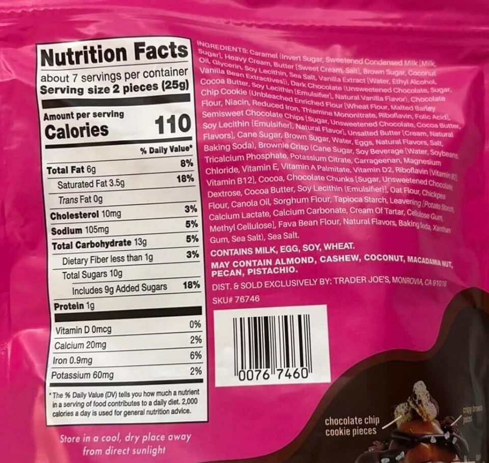 2 Pack Trader Joe’s Brookie Caramel Candy Clusters 6oz each