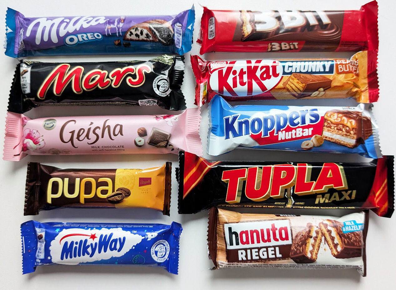 10 CHOCOLATE BARS Bundle Milky Way Milka KitKat European Sweets Party Snacks