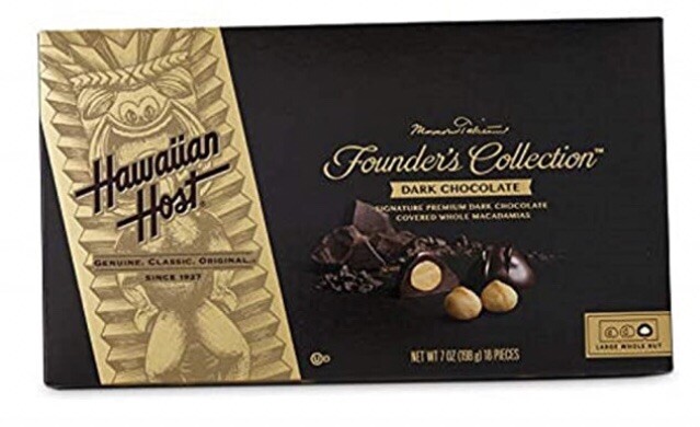 Hawaiian Host Founders Collection Dark Chocolate 7 Oz (Pack Of 6 Boxes)
