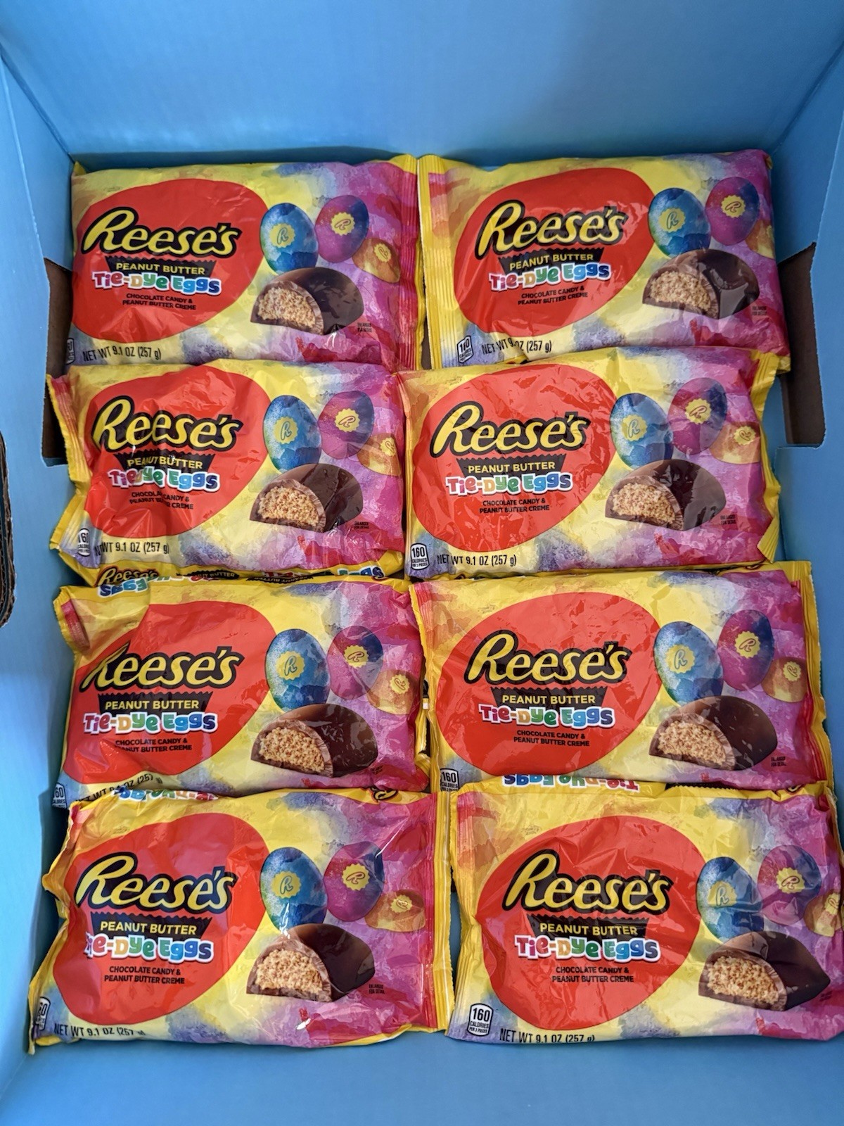 REESE’S TIE DYE EGGS PEANUT BUTTER MILK CHOCOLATE CUP 6 PACK BUNDLE DEAL