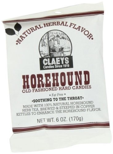 Claey’s Natural Horehound Drops, 6-Ounce Packages (Pack of 12)