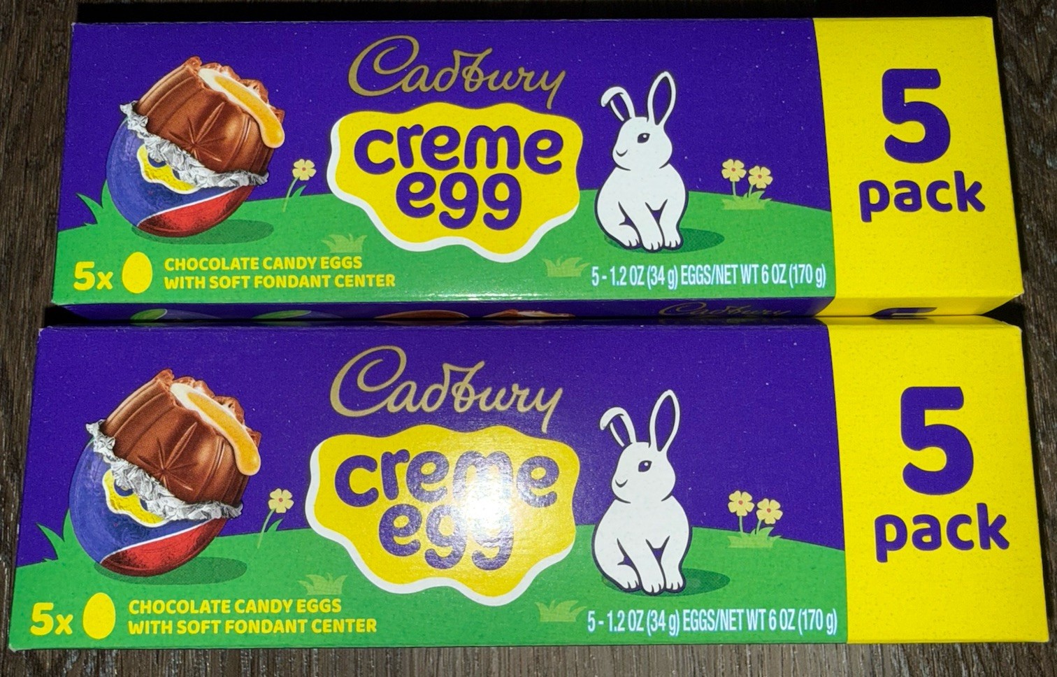 Cadbury ~ Creme Eggs Milk Chocolate 2-Boxes 6 oz Each 10-Eggs Easter ~ 07/2026
