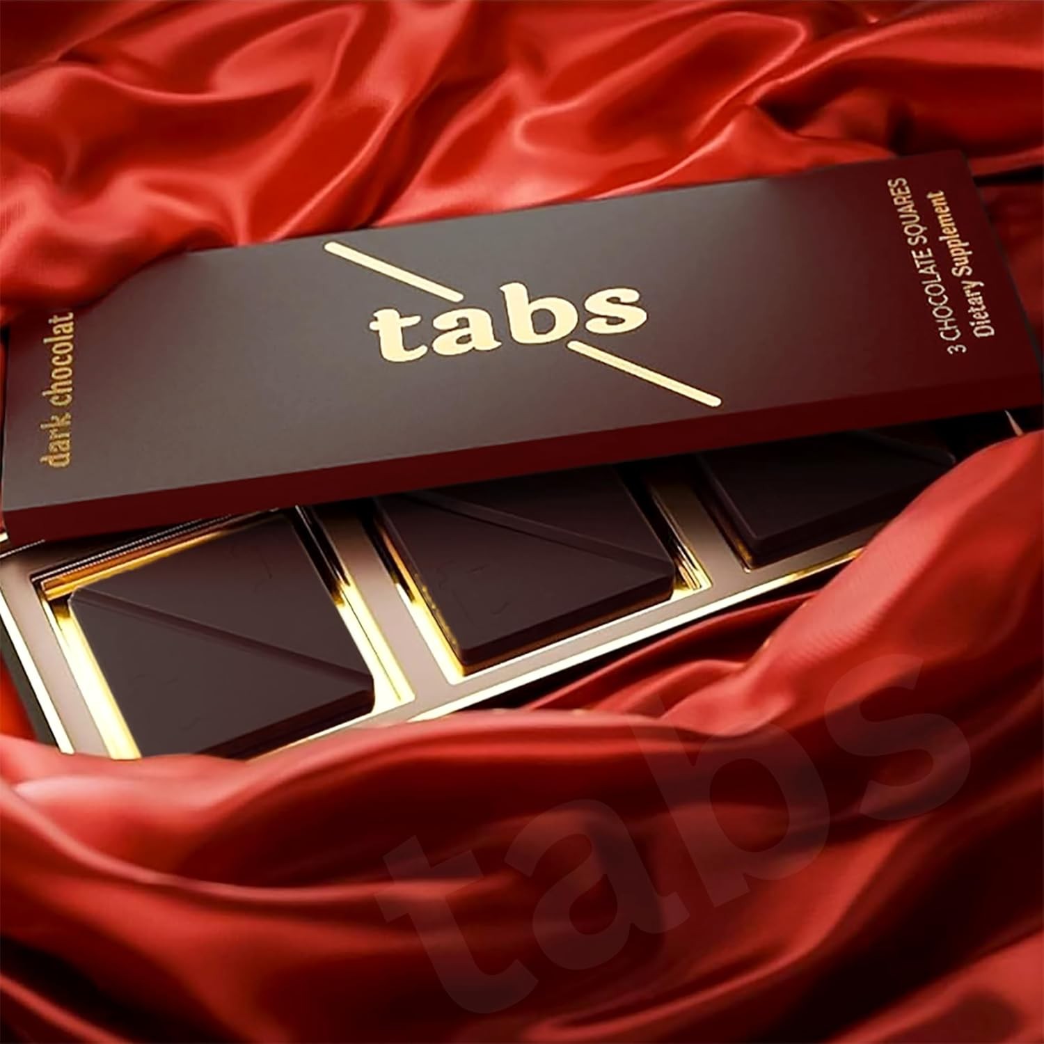Tabs Dark Chocolate Squares for Couples to Improve Mood |Valentine Gift 150 G