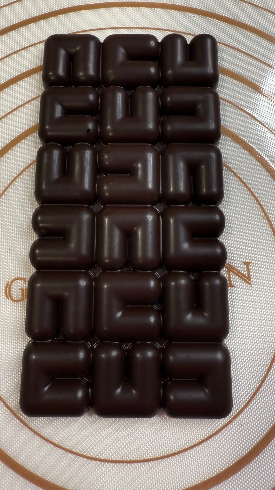 Zero Sugar 3D Dark Chocolate Bar in Unique Design Beautiful Artistic Shape 100g.