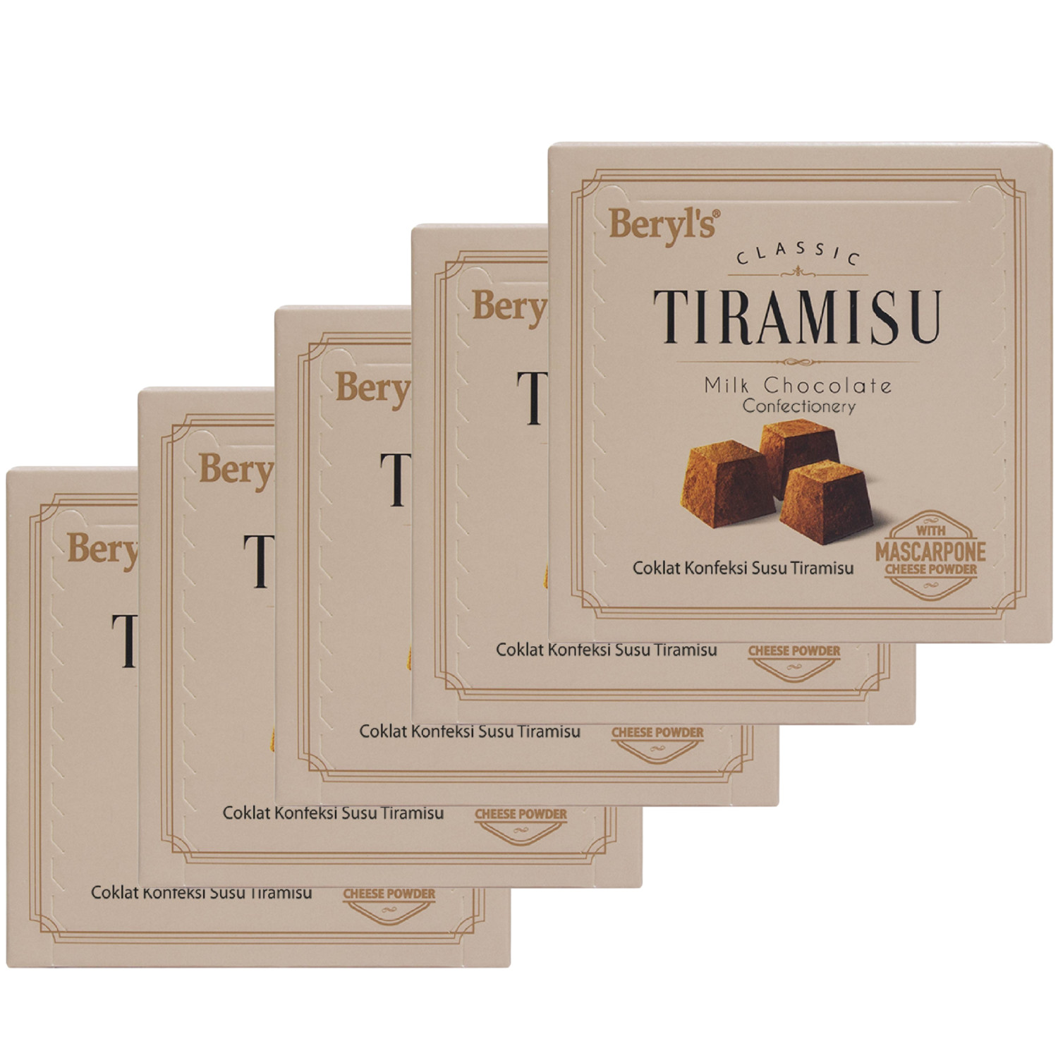 BERYL’S Tiramisu Almond White Chocolate Confectionery (65g) Pack Of 1/3/5 Halal