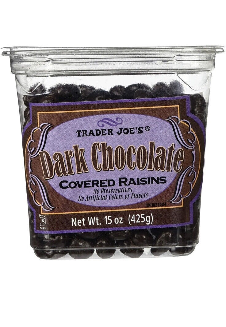 ⚡️ Trader Joe’s Dark Chocolate Covered Raisins NEW FREE SHIPPING ❤️
