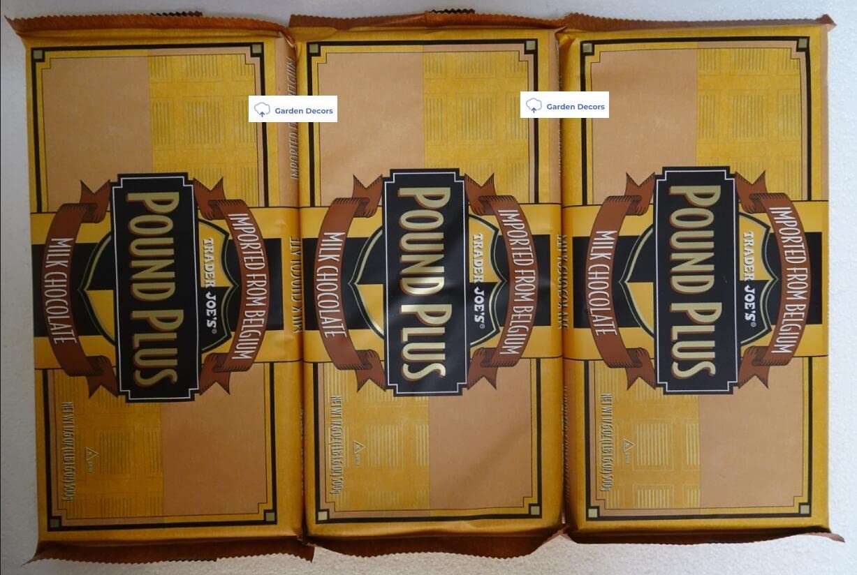 Trader Joe’s Pound Plus Milk Chocolate Bar 17.6oz 500g (Three 1.554 kilograms