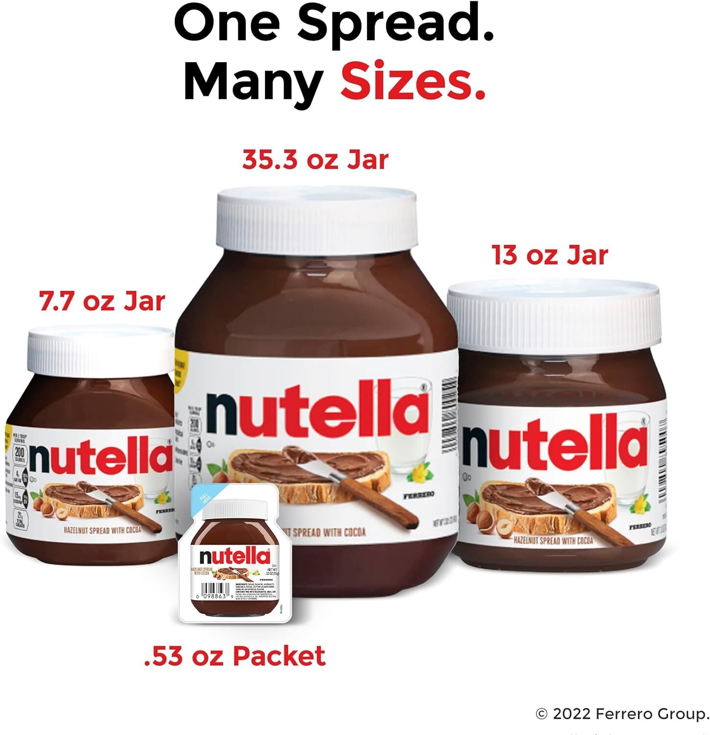 Hazelnut Spread With Cocoa For Breakfast, Bulk 120 Pack, 0.52 Oz Mini Cup